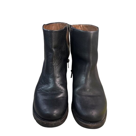 Black Leather Ankle Boots - Picture 4 of 11